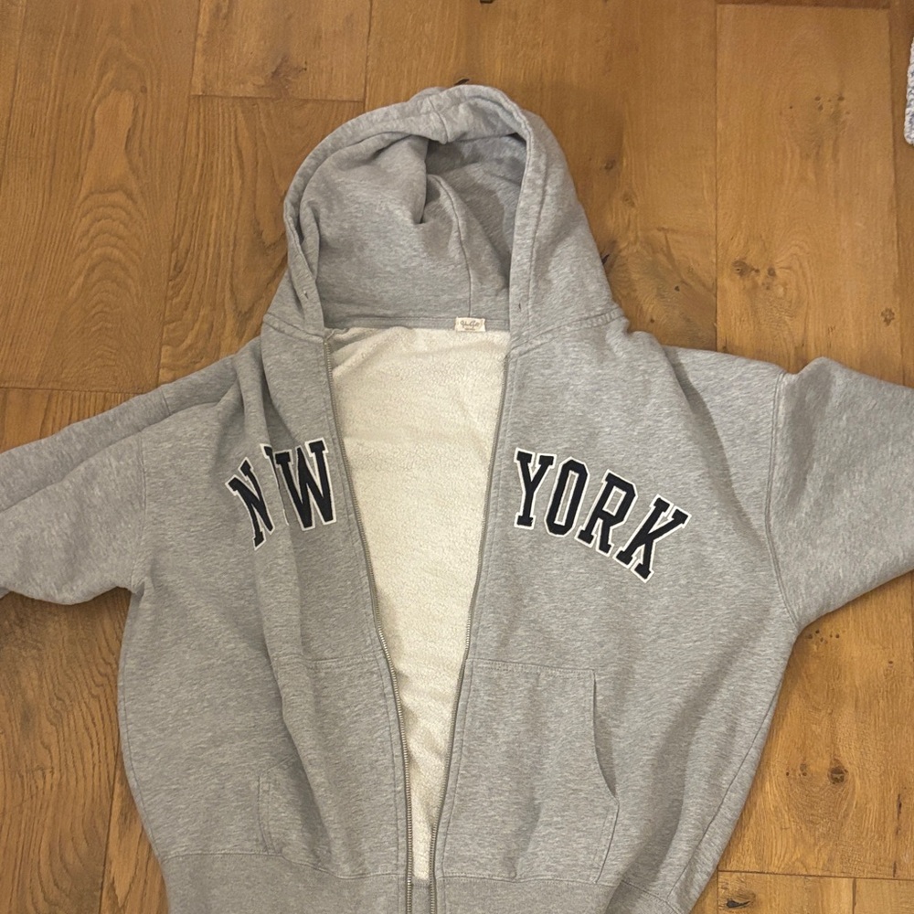 Gray John Galt (Brandy Melville) New York Hoodie
